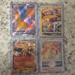 Pokemon Trading Card Game Charizard 4-Card Lot Full Art/V/VSTAR/EX Foil English - Image 1