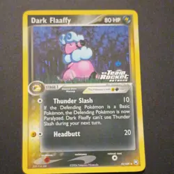 Pokemon TCG Dark Flaaffy 33/109 Team Rocket Returns Reverse Holo English 80HP - Image 1