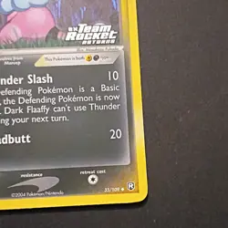 Pokemon TCG Dark Flaaffy 33/109 Team Rocket Returns Reverse Holo English 80HP - Image 4