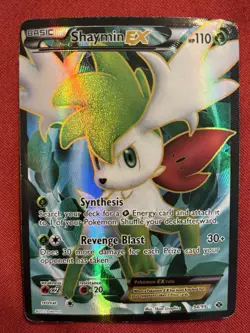 Pokemon Shaymin EX 94/99 Next Destinies Ultra Rare Full Art Holo HP - Image 1