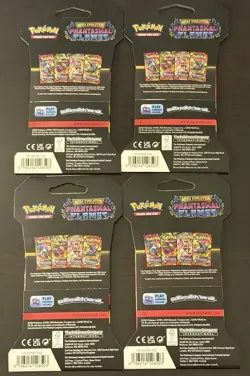 Pokemon Mega Evolution Sleeved Booster Pack Art Set Lot of 4 Factory Sealed - Image 2