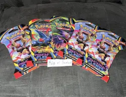 Pokemon TCG Mega Evolution Phantasmal Flames Sleeved Booster Pack Lot of 10 New - Image 1