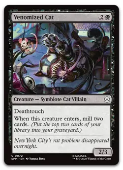 Venomized Cat #72 (NM) Spider-Man SPM Magic MTG - Image 1