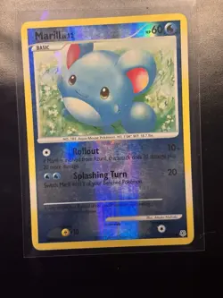 Pokemon TCG Marill 60HP Diamond and Pearl Reverse Holo 88/130 Common English - Image 1