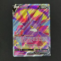 Pokemon TCG Crobat V Darkness Ablaze 182/189 Holo Full Art Ultra Rare Near Mint - Image 1