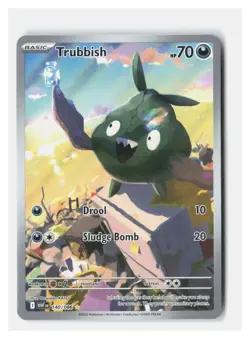 Trubbish 140/086 Illustration Rare White Flare Pokemon Near Mint A869 - Image 1