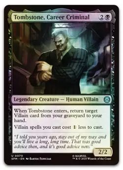 Tombstone, Career Criminal #70 (Foil) (NM) Spider-Man SPM Magic MTG - Image 1