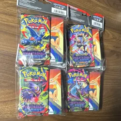 Pokemon TCG Phantasmal Flames Sealed Booster Packs + Mini Portfolio - Art Set - Image 1