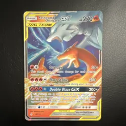 Pokemon Reshiram & Charizard GX Ultra Rare Holo SM-Unbroken Bonds 20/214 - Image 1