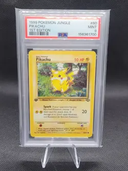 1999 Pokemon Jungle Pikachu 1st Edition #60 PSA 9 - Image 1