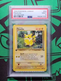 1999 Pokemon Jungle Pikachu 1st Edition #60 PSA 9 - Image 3