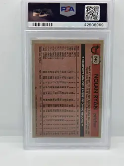 1981 Topps Nolan Ryan #240 PSA 8 Astros Rangers Angels Mets HOF New Label Center - Image 2