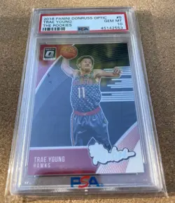 2018 Panini Donruss Optic Trae Young The Rookies GEM MT PSA 10 - Image 1
