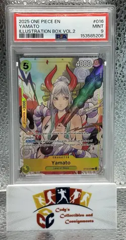 2025 One Piece EN ST13-016 Yamato Illustation Box Vol. 2 PSA 9 MINT - Image 1