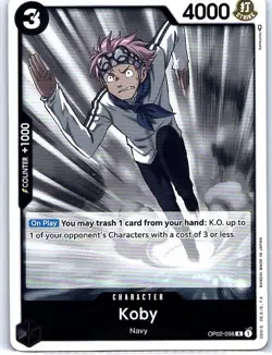 One Piece Promotion Cards #OP02-098 Koby (Judge) - Image 1