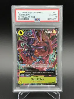 2024 ONE PIECE OP09-EMPERORS IN THE NEW WORLD ALTERNATE ART NICO ROBIN PSA 10 - Image 1