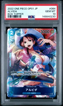 One Piece Japanese OP01 ALVIDA Box Topper PSA 10 #064 - Image 1
