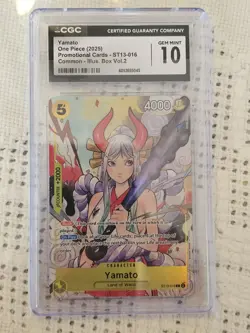 One Piece CGC Gem Mint 10 Yamato ST13-016 - Image 1