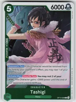 Tashigi OP14-029 Rare The Azure Sea's Seven One Piece Foil Near Mint - Image 1