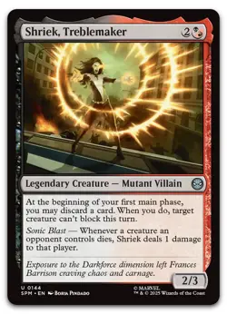 Shriek, Treblemaker #144 (NM) Spider-Man SPM Magic MTG - Image 1