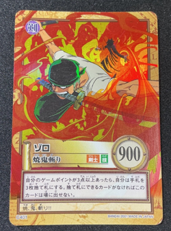 Roronoa Zoro 2001 C401 One Piece Carddass Hyper Battle Japanese Vintage Bandai - Image 1