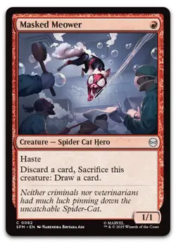 Masked Meower #82 (NM) Spider-Man SPM Magic MTG - Image 1