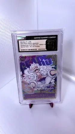 Monkey D. Luffy OP05-119 Alt Art Gear 5 Japanese One Piece CGC 10 Pristine - Image 1