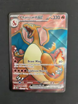 Pokemon TCG Charizard EX Holo Full Art Rare Card 183/165 Scarlet & Violet-151 - Image 1