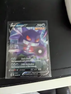 Pokemon Card Gengar v 156/264 Fusion Strike Half Art Holo Ultra Rare NM - Image 1