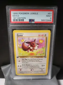 PSA 9 MINT 1999 POKEMON JUNGLE 1ST EDITION EEVEE NO. 51 - Image 1