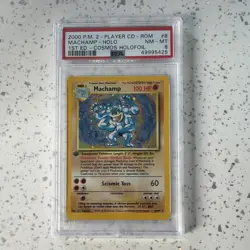 PSA 8 1st Edition Holo Machamp 2000 2-Player CD-ROM 8/102 English - Image 1