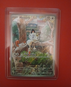 Meowth 106/094 Illustration Rare Phantasmal Flames Pokemon TCG - Image 1