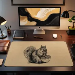 Cute Squirrel Ramen Playmat - Kawaii Anime Style Gaming Mat for MTG, YuGiOh, TCG - Image 2