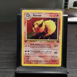 1999 Pokemon English Jungle Set 1st Edition FLAREON Holo Rare 3/64 MINT UNPLAYED - Image 1
