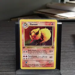 1999 Pokemon English Jungle Set 1st Edition FLAREON Holo Rare 3/64 MINT UNPLAYED - Image 4