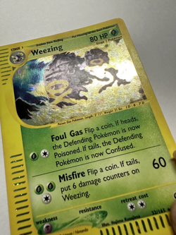 Pokemon 2002 Expedition Weezing Holo Foil 32/165 WOTC E-Reader Series - Image 5