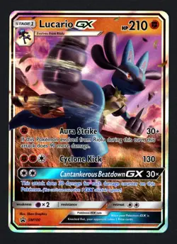 Lucario GX SM100 Sun & Moon Black Star Promo Pokemon TCG - Image 1