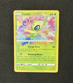 Pokemon TCG Celebi 009/185 Amazing Rare Sword & Shield: Vivid Voltage NM - Image 1