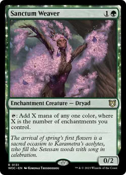 MTG Sanctum Weaver - Wilds of Eldraine Commander #131 - Image 1