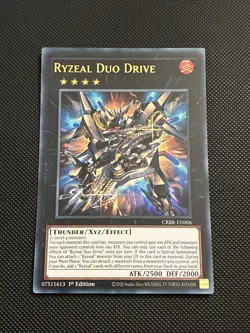 Yugioh CRBR-EN006 Ryzeal Duo Drive *Euro Print* Ultra Rare 1st Edition Near Mint - Image 1