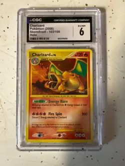 2008 POKEMON DIAMOND & PEARL STORMFRONT #103 CHARIZARD-HOLO CGC 6 - Image 1