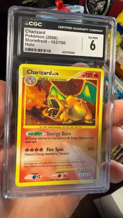 2008 POKEMON DIAMOND & PEARL STORMFRONT #103 CHARIZARD-HOLO CGC 6 - Image 3