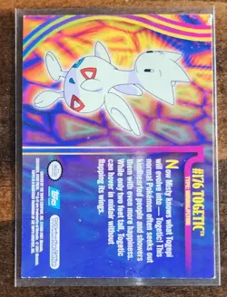 Togetic # 176 Pokemon Card Topps Johto Leauge Champions 2001 - Image 2