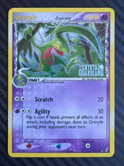 Pokemon TCG Crystal Guardians Grovyle Delta Species 19/100 Reverse Holo LP/MP - Image 1
