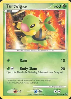Turtwig 101/127 Common Platinum Pokemon Lightly Played - Image 1