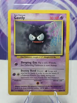 Gastly 50/102 Pokemon Card Base Set Unlimited LP - Image 1