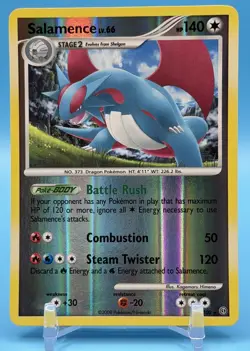 Pokemon Card - Salamence Stormfront 24/100 Reverse Holo Rare - Image 1