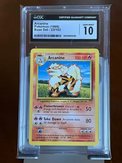 Pokemon Arcanine 23 Base Set CGC 10 Gem Mint - Image 4