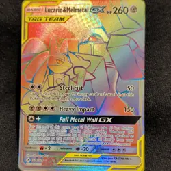 Pokemon TCG Lucario & Melmetal GX 224/214 Unbroken Bonds Secret Rare Holo EN - Image 1