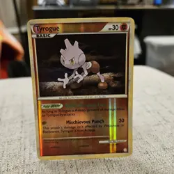 Tyrogue Pokemon TCG Heartgold And Soulsilver Reverse Holo Rare Card #33/123 - Image 1